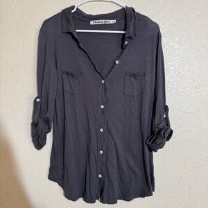 Michael Stars Gray Button-Up Shirt